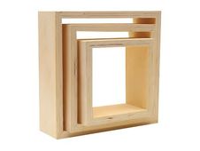 Graine Creative - lot de 3 étagères carrées en bois - 220x80x220mm