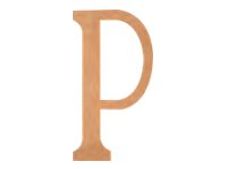 Graine Creative - lettre de décoration - P - 22 x 1,2 cm