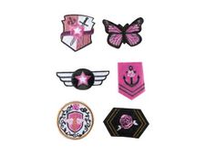 Graine Creative - lot de 6 patchs textiles thermocollants motif militaire