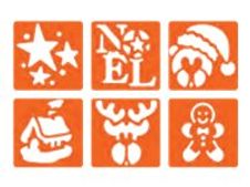 Graine Creative - Lot de 6 pochoirs - noel 3