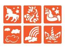 Graine Creative - Lot de 6 pochoirs - licorne