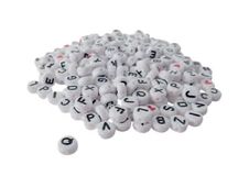 Graine Creative - sachet de 250 perles alphabet - blanc