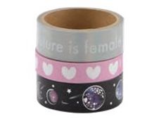 Graine Creative - set de bande adhésive de décoration - 3 pièces - future is female