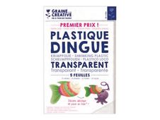Graine Creative - 5  feuilles de Plastique Dingue -26.2 x 20.2 cm 