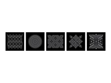 Graine Creative SLOW & ART - 5 cartes à décorer - 15 x 15 cm - noir