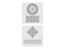 Graine Creative SLOW & ART - 2 pochoirs motif mandala - 15 x 15 cm