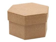 Graine Creative - Boite en carton à décorer - hexagone