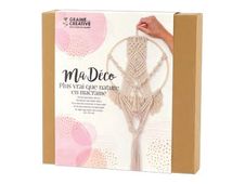 Graine Creative Ma Déco - kit macramé suspension cercle en bambou - 26 x 70 cm