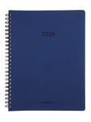 Agenda à spirale Calvi Timing Recyclé - 1 semaine sur 2 pages - 17 x 22 cm - bleu - Brepols