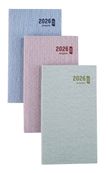 Agenda de poche Interplan Toile Ocean - 1 semaine sur 2 pages - 9 x 16 cm - disponible dans différentes couleurs - Brepols