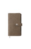 Agenda de poche spiralé Kent - 1 semaine sur 2 pages - 9,5 x 17,5 cm - taupe - Oberthur
