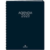 Agenda Portland - 1 semaine sur 2 pages - 22 x 30,7 cm - bleu marine - Oberthur