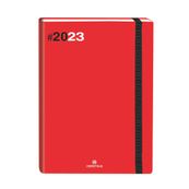 Agenda à élastique Flex - 1 semaine sur 2 pages - 22 x 28 cm - rouge - Oberthur