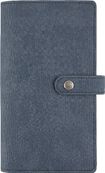 Agenda de poche spiralé Louisiane - 1 semaine sur 2 pages - 9,5 x 17,5 cm - bleu denim - Oberthur