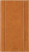 Agenda de poche spiralé Burgos - 1 semaine sur 2 pages - 9,5 x 17,5 cm - camel - Oberthur