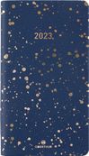 Agenda de poche Céleste - 1 semaine sur 2 pages - 9,5 x 17,5 cm - bleu marine - Oberthur