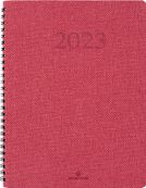 Agenda wire'o Glasgow - 1 semaine sur 2 pages - 22 x 28 cm - rouge - Oberthur