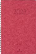 Agenda wire'o Glasgow - 1 semaine sur 2 pages - 17 x 24,5 cm - rouge - Oberthur