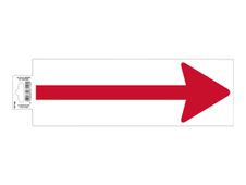 Exacompta - Panneau de signalisation adhésif au sol - Flèche rouge - 300 x 100 mm