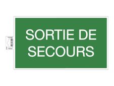 Exacompta - Panneau de signalisation adhésif - Issue de secours - 35 cm de diamètre
