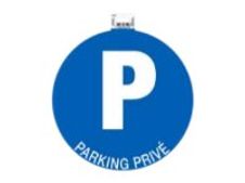 Exacompta - Panneau de signalisation adhésif - Parking privé - 30 cm de diamètre