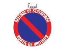 Exacompta - Panneau Défense de stationner/sortie de voiture - 20 cm de diamètre