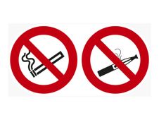 Exacompta - Panneau Interdiction de vapoter et fumer - 30 x 15 cm - rouge
