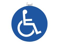 Exacompta - Panneau Parking réservé handicapés - 30 cm de diamètre