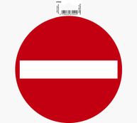 Exacompta - Pictogramme adhésif "sens interdit" - 20 cm de diamètre