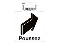 Exacompta - Pictogramme adhésif "poussez" - 100 x 100 mm