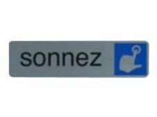 Exacompta - Pictogramme - Sonnez - 44 x 165 mm - aluminium brossé