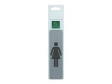 Exacompta - Plaque de signalisation Dame - 165 x 44 mm - aluminium brossé