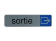 Exacompta - Pictogramme - Sortie - 44 x 165 mm - aluminium brossé