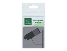 Exacompta - Plaque de signalisation Surveillance caméra - 75 x 75 mm - aluminium brossé
