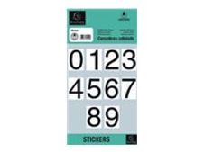 Exacompta - Pack de 81 Chiffres adhésifs 0 à 9 - 20 mm (hauteur) - noir