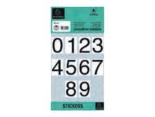 Exacompta - Pack de 41 Lettres adhésives A à Z - 40 mm (hauteur) - noir