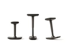 Siege Technique LED - tabouret assis-debout - hauteur réglable jusqu'à 76 cm - noir