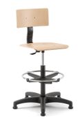 Siege technique RUMBA  - tabouret assis-debout - assise bois