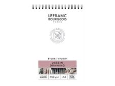 Lefranc Bourgeois Studio - Bloc de papier à dessin spiralé - A4 - 50 feuilles
