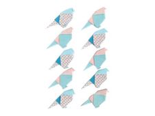 Graine Creative - 10 adhésifs décoratifs - origami oiseau effet 3D - 5 cm