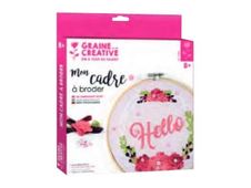 Graine Creative - kit mon cadre à broder - hello