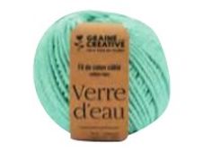 Graine Creative - fil de coton câblé pour macramé - 2.5 mm x 80 m - vert d'eau