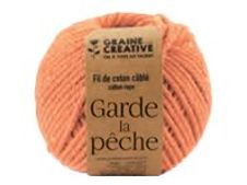 Graine Creative - Pelote de macramé - diamètre de 2,5 x 80 m - pêche