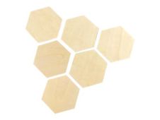 Graine Creative - Boîte de 6 formes hexagonales - bois