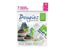 Graine Creative - kit de fabrication de bougies anniversaire - dinosaures