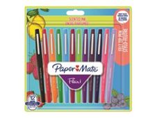 Paper Mate FLAIR - 12 Feutres - couleurs assorties - pointe moyenne