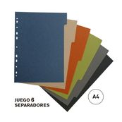 Juego 6 separadores carton reciclado