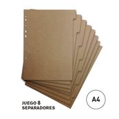 Juego 8  separadors kraft