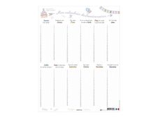 Oberthur Bullet - Calendrier pour les anniversaires - 33,5 x 43 cm