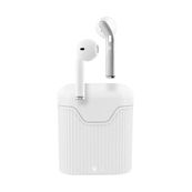 T'nB FEAT - Kit main libre - écouteurs sans fil bluetooth avec boitier de charge - blanc